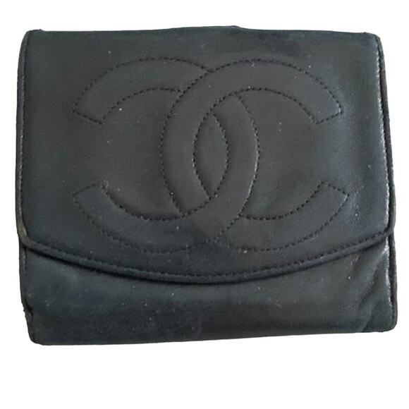 Chanel Leather Logo Wallet Black - Picture 3 of 9